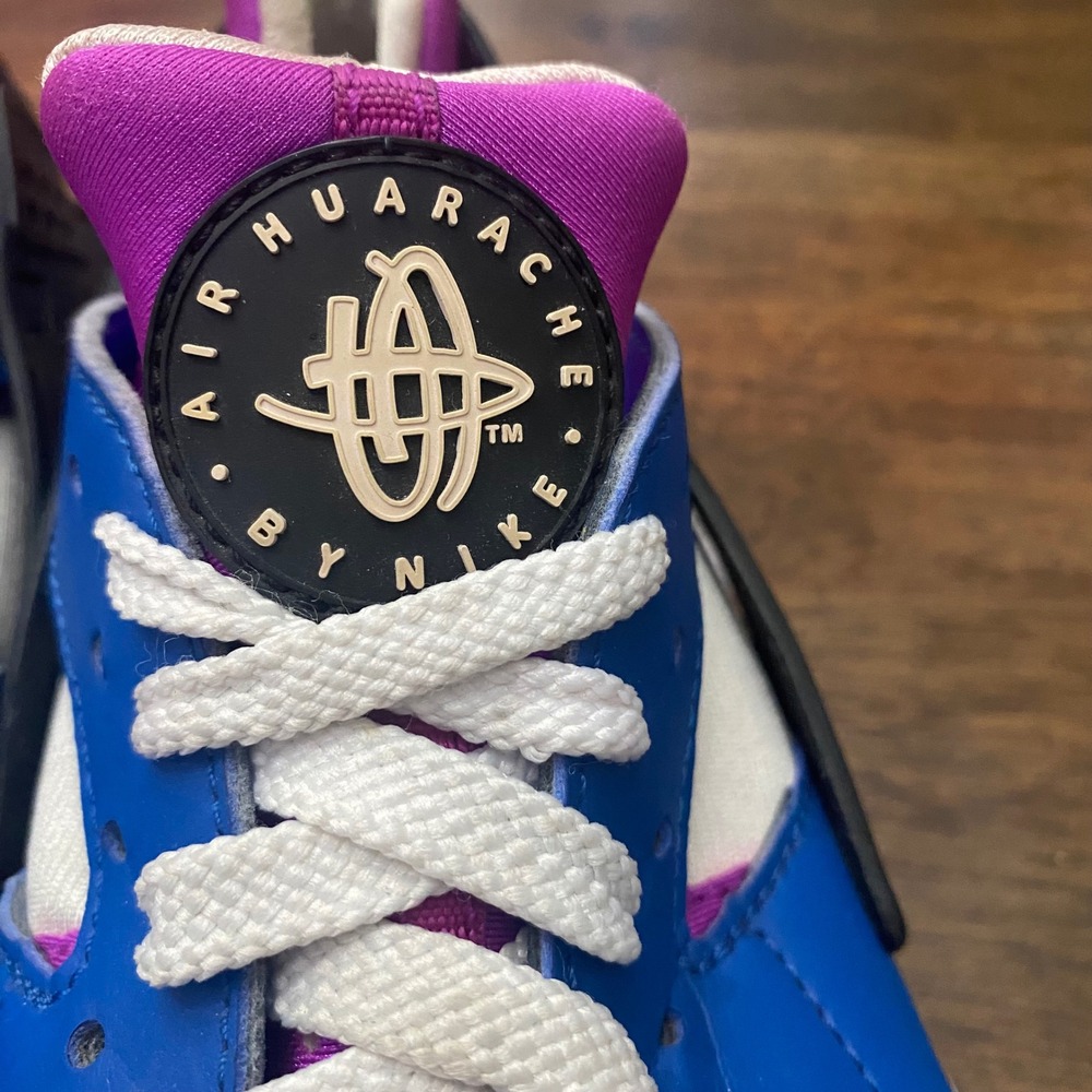 Nike Air Huarache Womens Sneakers Blue Purple White Black Running Shoes - Picture 4 of 11